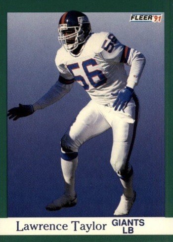1991 Fleer #319 Lawrence Taylor Football Card 1991 Fleer #319 Lawrence Taylor Football Card