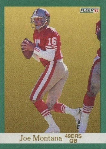 1991 Fleer #360 Joe Montana Football Card 1991 Fleer #360 Joe Montana Football Card
