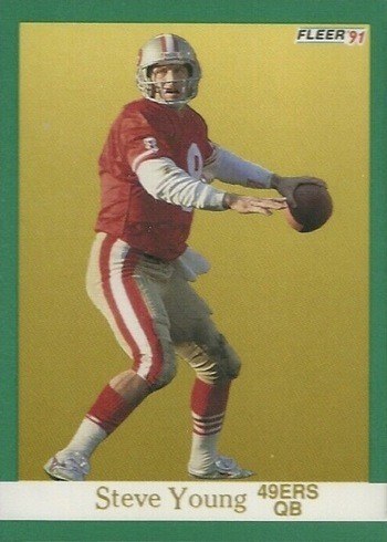 1991 Fleer #367 Steve Young Football Card 1991 Fleer #367 Steve Young Football Card