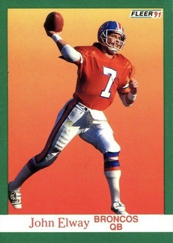 1991 Fleer #45 John Elway Football Card 1991 Fleer #45 John Elway Football Card