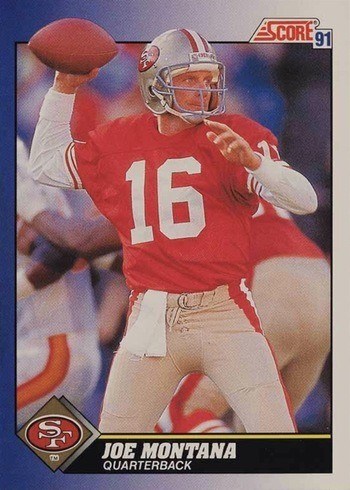 1991 Score #1 Joe Montana Football Card