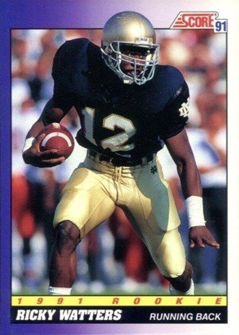 1991 Score #575 Ricky Watters Rookie Card 1991 Score #575 Ricky Watters Rookie Card