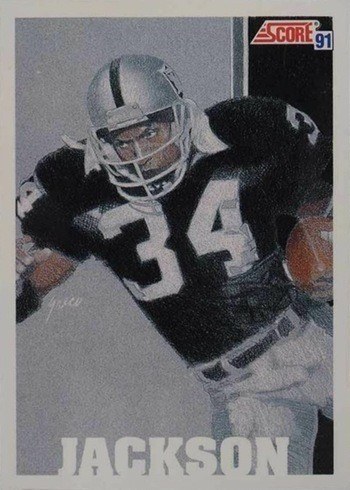 1991 Score #641 Bo Jackson Football Card 1991 Score #641 Bo Jackson Football Card