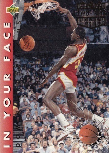 1992 Upper Deck #454 Dominique Wilkins In Your Face 1985 1990 Correct Card