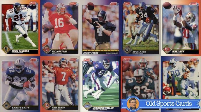 Most Valuable 1991 Score Football Cards