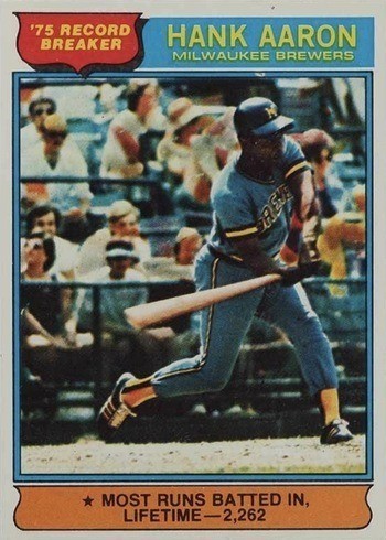 1976 Topps #1 Hank Aaron Record Breaker Baseball Card