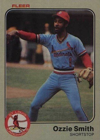 1983 Fleer #22 Ozzie Smith Baseball Card 1983 Fleer #22 Ozzie Smith Baseball Card