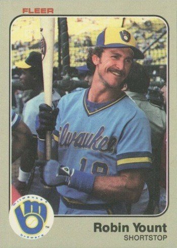 1983 Fleer #51 Robin Yount Baseball Card 1983 Fleer #51 Robin Yount Baseball Card
