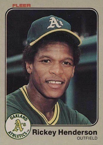 1983 Fleer #519 Rickey Henderson Baseball Card 1983 Fleer #519 Rickey Henderson Baseball Card