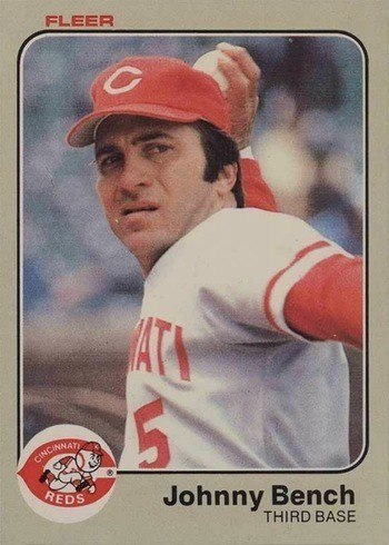 1983 Fleer #584 Johnny Bench Baseball Card