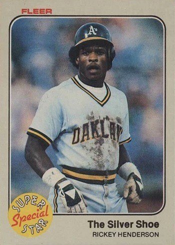 1983 Fleer #639 Silver Shoe Rickey Henderson Baseball Card 1983 Fleer #639 Silver Shoe Rickey Henderson Baseball Card
