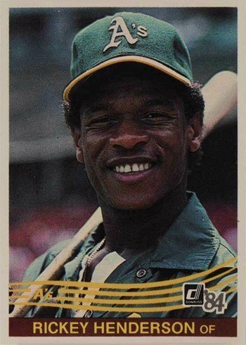 1984 Donruss #54 Rickey Henderson Baseball Card 1984 Donruss #54 Rickey Henderson Baseball Card