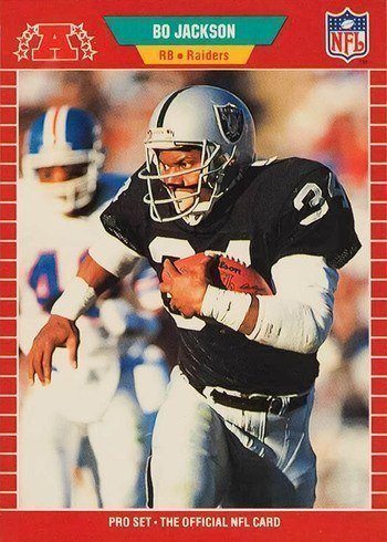 1989 Pro Set #185 Bo Jackson Football Card 1989 Pro Set #185 Bo Jackson Football Card