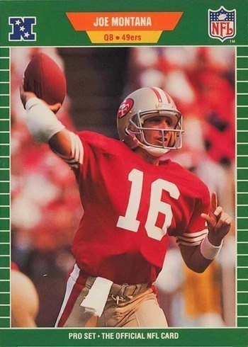 1989 Pro Set #381 Joe Montana Football Card 1989 Pro Set #381 Joe Montana Football Card