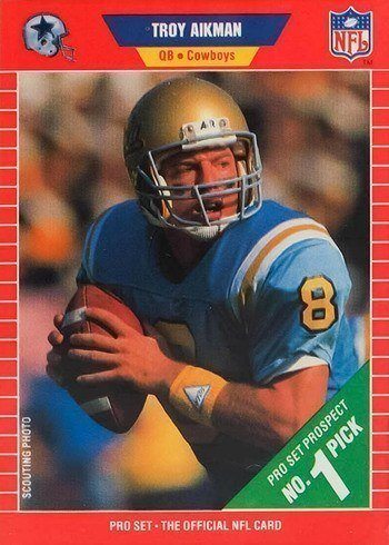 1989 Pro Set #490 Troy Aikman Rookie Card 1989 Pro Set #490 Troy Aikman Rookie Card