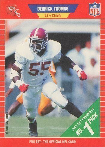 1989 Pro Set #498 Derrick Thomas Rookie Card