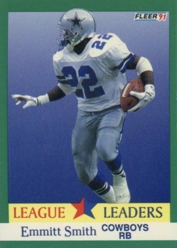 1991 Fleer #418 Emmitt Smith League Leaders Football Card