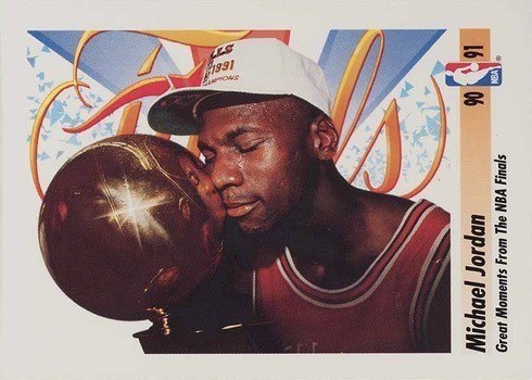 1991 SkyBox #334 Michael Jordan NBA Finals Basketball Card 1991 SkyBox #334 Michael Jordan NBA Finals Basketball Card