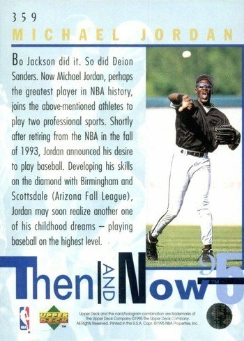 1994 Upper Deck #359 Michael Jordan Basketball Card Reverse Side