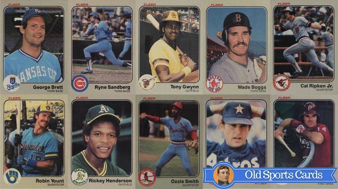 Most Valuable 1983 Fleer Baseball Cards