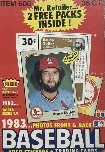 Unopened Box of 1983 Fleer Baseball Cards Unopened Box of 1983 Fleer Baseball Cards