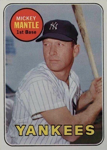 1969 Topps #500 Yellow Letters Mickey Mantle Baseball Card