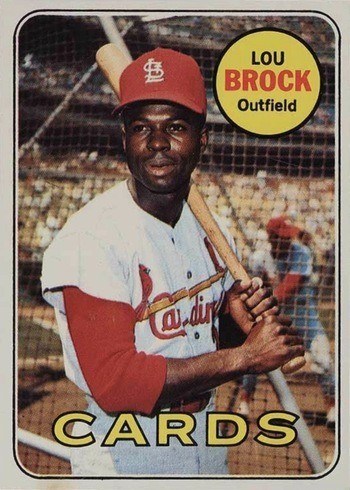 1969 Topps #85 Lou Brock Baseball Card 1969 Topps #85 Lou Brock Baseball Card