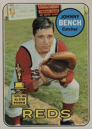1969 Topps #95 Johnny Bench All-Star Rookie Card 1969 Topps #95 Johnny Bench All-Star Rookie Card