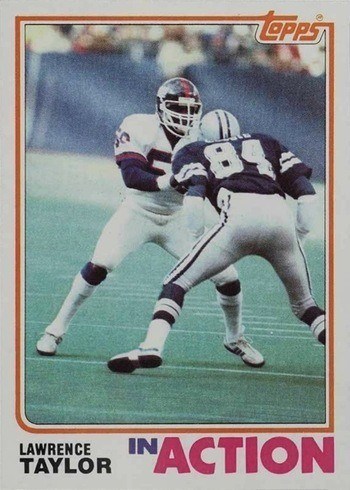 1982 Topps #435 Lawrence Taylor In Action Football Card 1982 Topps #435 Lawrence Taylor In Action Football Card