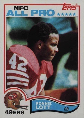 1982 Topps #486 Ronnie Lott Rookie Card 1982 Topps #486 Ronnie Lott Rookie Card