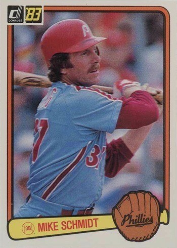 1983 Donruss #168 Mike Schmidt Baseball Card 1983 Donruss #168 Mike Schmidt Baseball Card