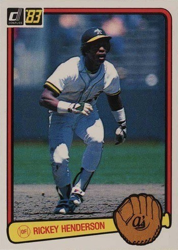 1983 Donruss #35 Rickey Henderson Baseball Card 1983 Donruss #35 Rickey Henderson Baseball Card