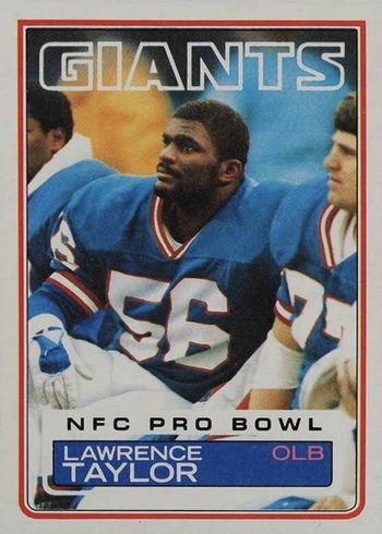1983 Topps #133 Lawrence Taylor Football Card 1983 Topps #133 Lawrence Taylor Football Card