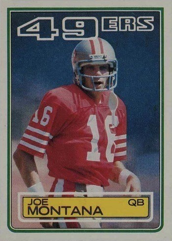 1983 Topps #169 Joe Montana Football Card