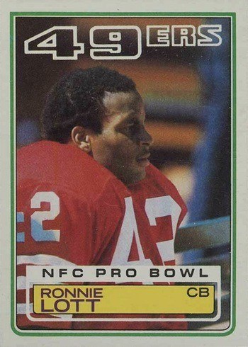 1983 Topps #225 Ronnie Lott Football Card 1983 Topps #225 Ronnie Lott Football Card