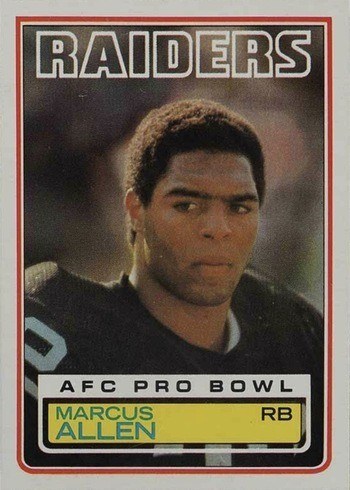 1983 Topps #294 Marcus Allen Rookie Card