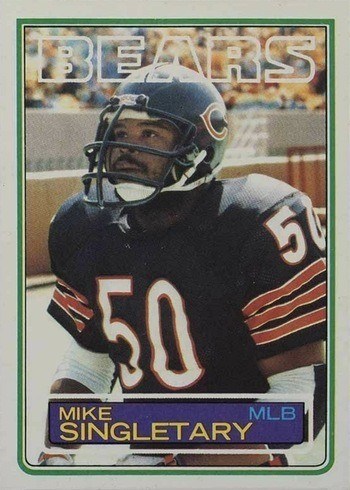 1983 Topps #38 Mike Singletary Rookie Card 1983 Topps #38 Mike Singletary Rookie Card