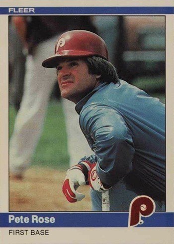 1984 Fleer #46 Pete Rose Baseball Card 1984 Fleer #46 Pete Rose Baseball Card