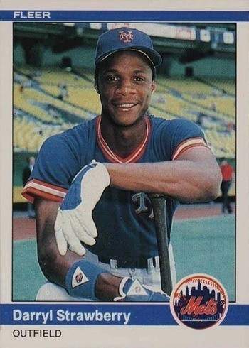 1984 Fleer #599 Darryl Strawberry Rookie Card 1984 Fleer #599 Darryl Strawberry Rookie Card