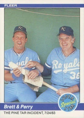 1984 Fleer #638 George Brett Pine Tar Incident Baseball Card