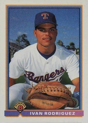 1991 Bowman #272 Ivan Rodriguez Rookie Card 1991 Bowman #272 Ivan Rodriguez Rookie Card