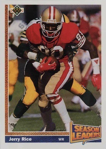 1991 Upper Deck #402 Jerry Rice Leaders Football Card