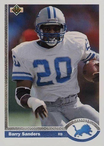 1991 Upper Deck #444 Barry Sanders Football Card 1991 Upper Deck #444 Barry Sanders Football Card