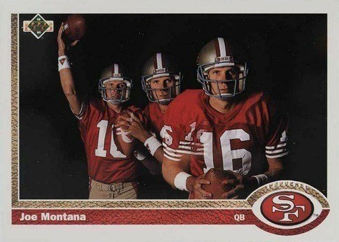 1991 Upper Deck #54 Joe Montana Football Card 1991 Upper Deck #54 Joe Montana Football Card