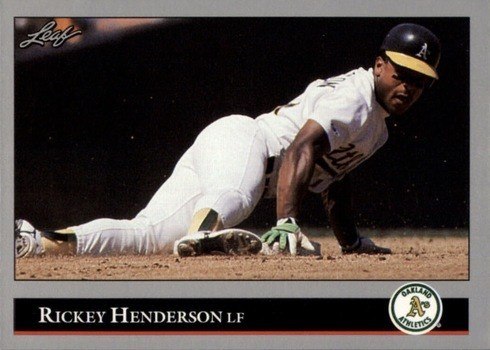 1992 Leaf #116 Rickey Henderson Baseball Card