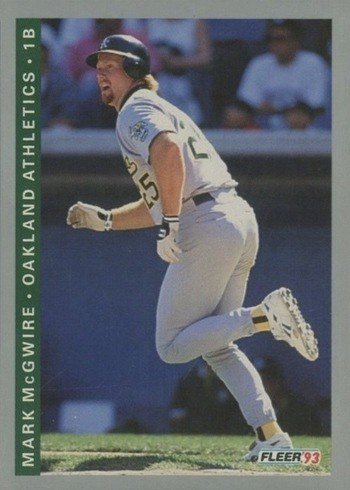 1993 Fleer #296 Mark McGwire Baseball Card 1993 Fleer #296 Mark McGwire Baseball Card