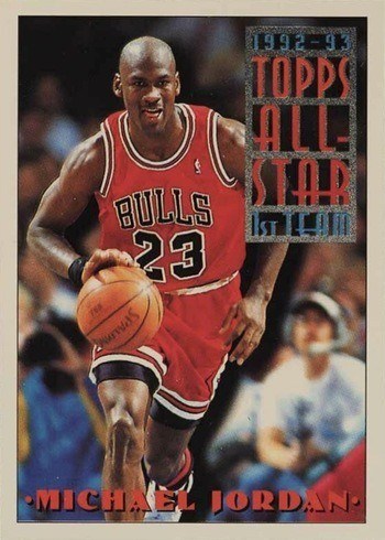 1993 Topps #101 Michael Jordan All-Star Basketball Card 1993 Topps #101 Michael Jordan All-Star Basketball Card