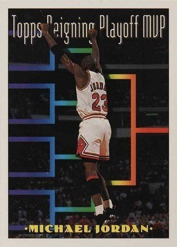 1993 Topps #199 Michael Jordan Reigning Playoff MVP Basketball Card