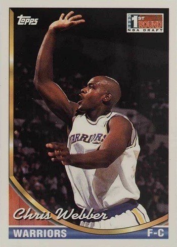 1993 Topps #224 Chris Webber Rookie Card 1993 Topps #224 Chris Webber Rookie Card