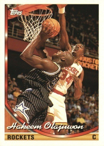 1993 Topps #266 Hakeem Olajuwon Basketball Card 1993 Topps #266 Hakeem Olajuwon Basketball Card